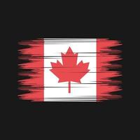 vetor de pincel de bandeira do Canadá. vetor de pincel de bandeira nacional