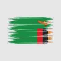 vetor de pincel de bandeira da Zâmbia. vetor de pincel de bandeira nacional