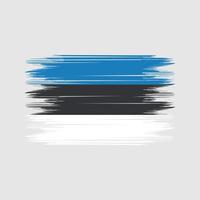 vetor de pincel de bandeira da estônia. vetor de pincel de bandeira nacional