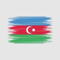 vetor de pincel de bandeira do azerbaijão. vetor de pincel de bandeira nacional