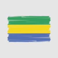 vetor de bandeira do gabão. vetor de bandeira nacional