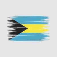 vetor de pincel de bandeira das bahamas. vetor de pincel de bandeira nacional