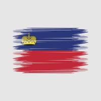 vetor de pincel de bandeira de liechtenstein. vetor de pincel de bandeira nacional