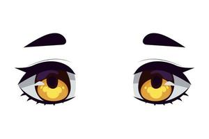olhos femininos de anime vetor