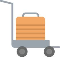 ícone plano de bagagem vetor