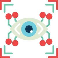 ícone plano de olho cibernético vetor