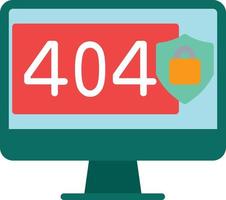 ícone plano de erro 404 vetor