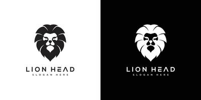 vetor de logotipo de cabeça de leão