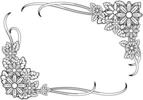 ilustração de elemento flor doodle. isolado no fundo branco. elementos de design de quadrinhos e pôsteres. vetor eps 10
