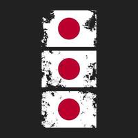 ícone da bandeira do japão grunge vetor rasgado