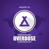 dia internacional de conscientização sobre overdose vetor
