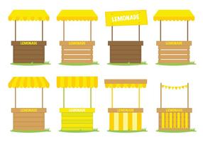 Vector de carrinho de limonada amarela