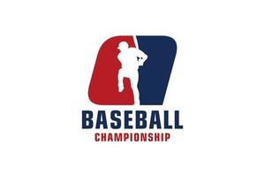 letra q com design de logotipo de beisebol. elementos de modelo de design vetorial para equipe esportiva ou identidade corporativa. vetor