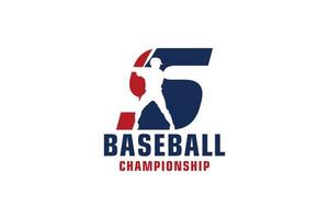 letra s com design de logotipo de beisebol. elementos de modelo de design vetorial para equipe esportiva ou identidade corporativa. vetor