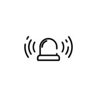 alarme, modelo de logotipo de ilustração vetorial de ícone de linha pontilhada de temporizador. adequado para muitos propósitos. vetor