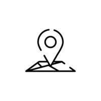 gps, mapa, navegação, modelo de logotipo de ilustração vetorial de ícone de linha pontilhada de direção. adequado para muitos propósitos. vetor