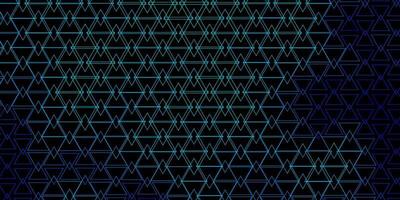 pano de fundo vector azul escuro com linhas, triângulos.