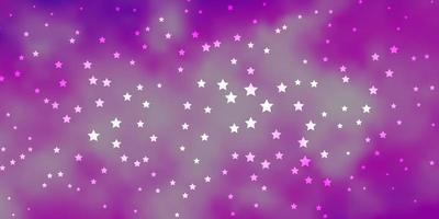 fundo vector roxo escuro com estrelas coloridas.