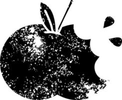 maçã suculenta símbolo angustiado vetor
