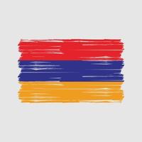 escova de bandeira da armênia. bandeira nacional vetor