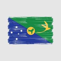 escova de bandeira das ilhas de natal. bandeira nacional vetor