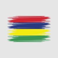 vetor de pincel de bandeira das Maurícias. vetor de pincel de bandeira nacional