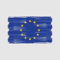 escova de bandeira europeia. bandeira nacional vetor