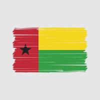 vetor de bandeira da Guiné-Bissau. vetor de bandeira nacional