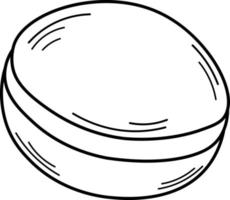 ilustração de macaron preto e branco vetor