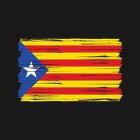 escova de bandeira da Catalunha. bandeira nacional vetor