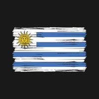 pincel de bandeira do uruguai. bandeira nacional vetor