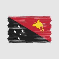 pincel de bandeira de papua nova guiné. bandeira nacional vetor