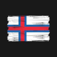 escova de bandeira das ilhas faroe. bandeira nacional vetor