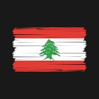 vetor de bandeira do Líbano. vetor de bandeira nacional
