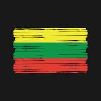 escova de bandeira da Lituânia. bandeira nacional vetor