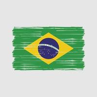 pincel de bandeira do brasil. bandeira nacional vetor