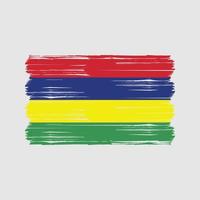 pincel de bandeira das Maurícias. bandeira nacional vetor
