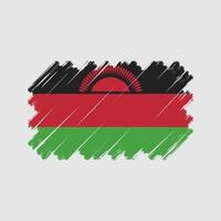 vetor de bandeira do malawi. bandeira nacional