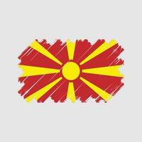 vetor de bandeira da Macedônia do Norte. bandeira nacional