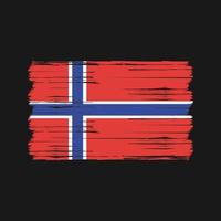 escova de bandeira da noruega. bandeira nacional vetor