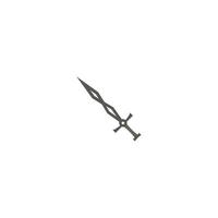 ilustração vetorial de ícone de espada vetor