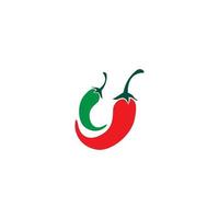 design de logotipo de ícone de pimenta vetor