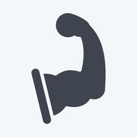braço de ícone. relacionado ao símbolo do esporte de combate. estilo de glifo. design simples editável. ilustração simples. boxe vetor