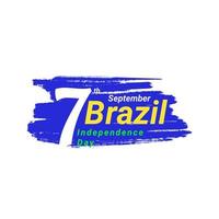 7 de setembro, independência do brasil. tradução 7 de setembro, dia da independência do brasil. logotipo, pincel, plano de fundo, banner, modelo. vetor