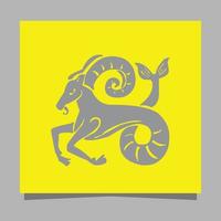 ilustração vetorial de cartão de horóscopo de astrologia do zodíaco design linear isolado desenhado em papel é perfeito para símbolos e ícones elegantes modelo de horóscopo esotérico para pôster de impressão de parede vetor