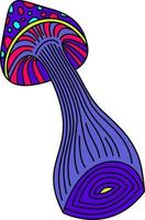 Cogumelo psicodélico desenho vetorial cor de cogumelo vetor