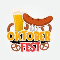design de logotipo de texto oktoberfest vetor