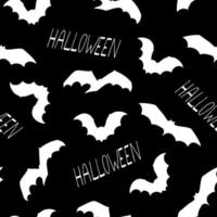 padrão de morcego sem costura. a silhueta de um morcego. design de halloween, impressão, blogs, cartões, embalagens. ilustração vetorial vetor