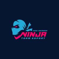 modelo de vetor de logotipo ninja, conceitos criativos de design de logotipo ninja