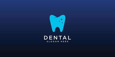 modelo de design de vetor de logotipo de dente dental